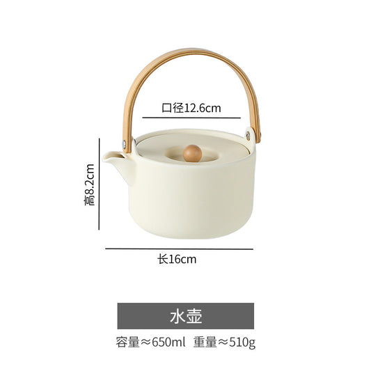 Tea Set Suit B&B Kung Fu Teapot Ceramic Hotel Restaurant Souvenir Chain Company Cup Corporate Gift for Gifting