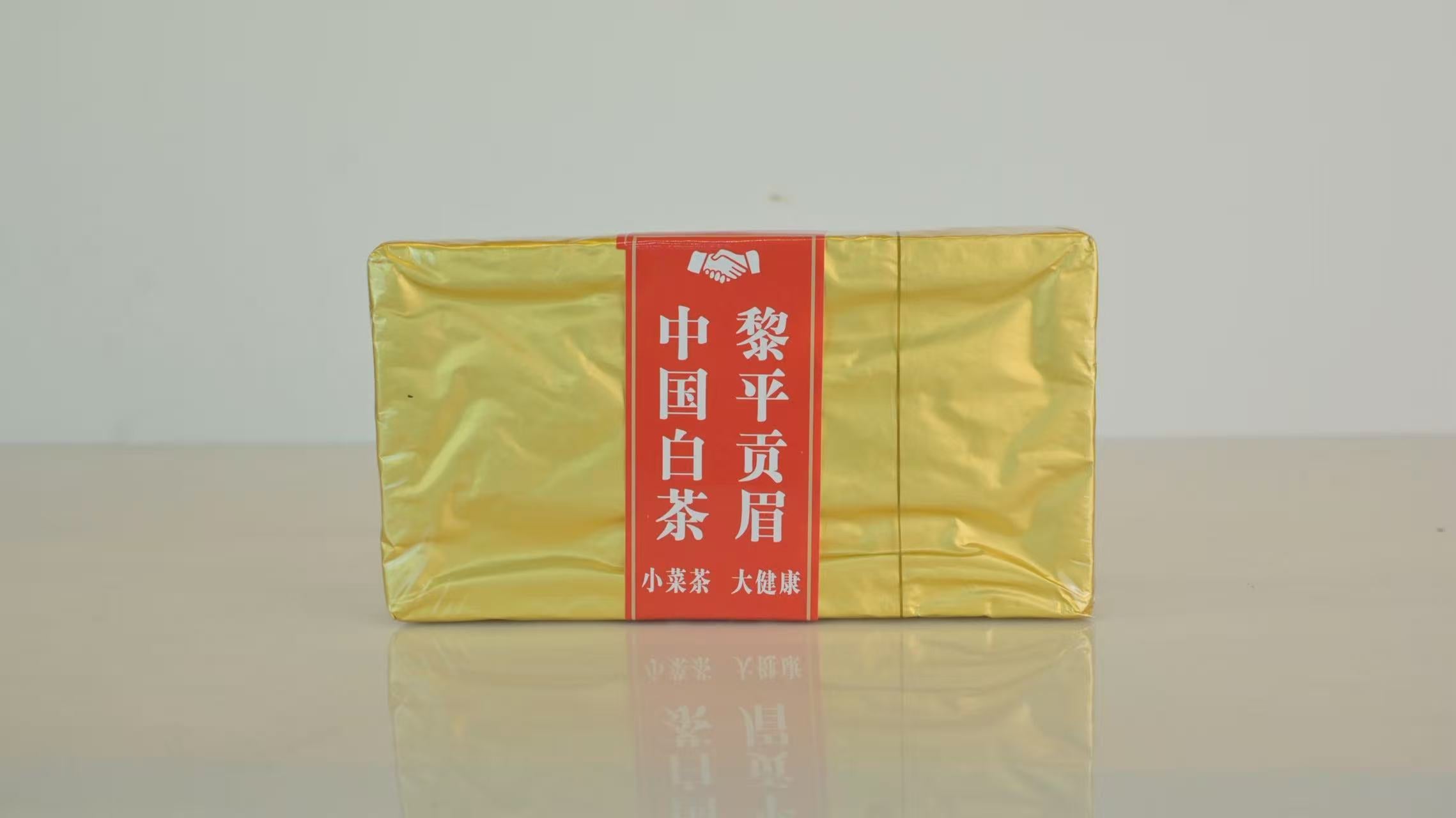 White tea, gold packaging, brick shape, 240g